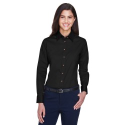 Ladies' Easy Blend Long-Sleeve TwillShirt with Stain-Release