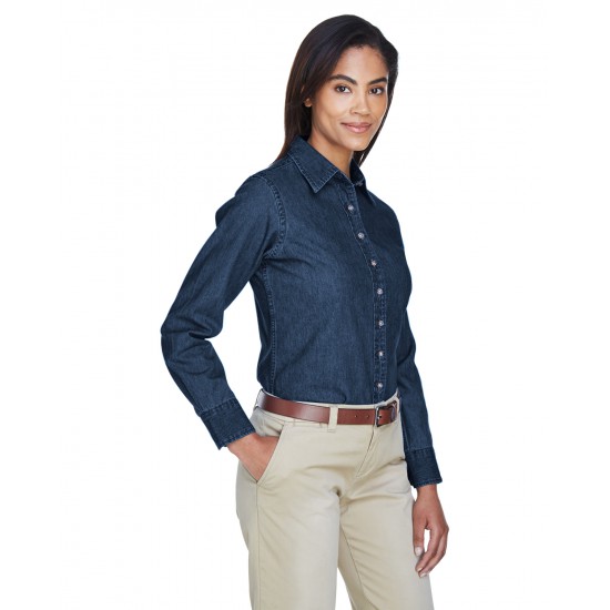 Ladies' 6.5 oz. Long-Sleeve Denim Shirt