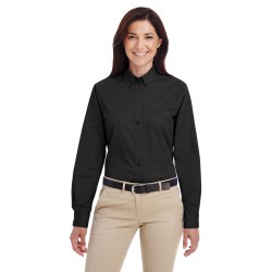 Ladies' Foundation 100% Cotton Long-Sleeve Twill Shirt withTeflon