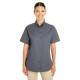 Ladies' Foundation 100% Cotton Short-Sleeve Twill Shirt with Teflon