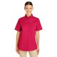 Ladies' Foundation 100% Cotton Short-Sleeve Twill Shirt with Teflon