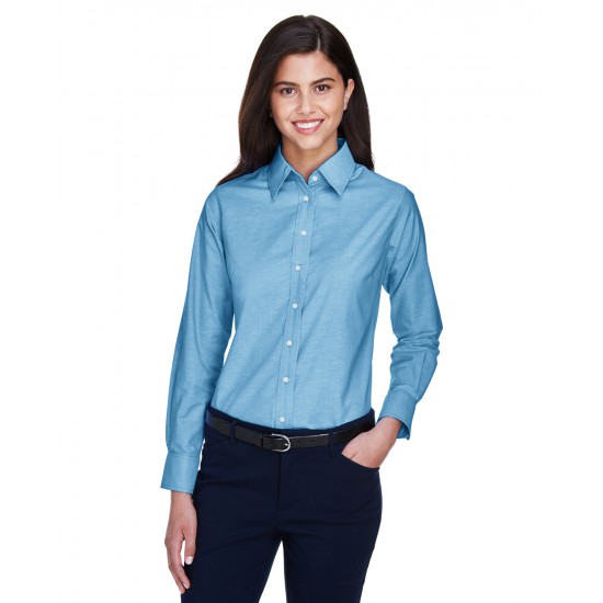 Ladies' Long-Sleeve Oxford with Stain-Release