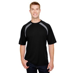 A4 - Men's Spartan Short Sleeve Color Block Crew Neck T-Shirt