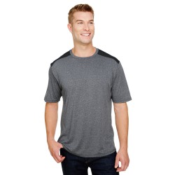 A4 - Men's Tourney Heather Color Block T-Shirt