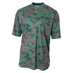 A4 - Camo 2-Button Henley Shirt