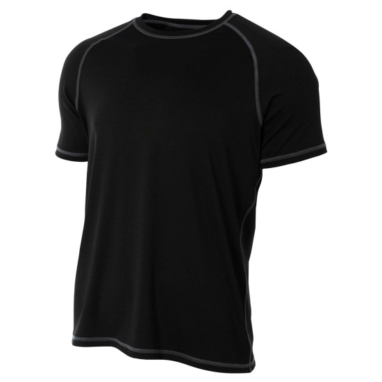 A4 - Men's Raglan Tee Shirt w/ Flatlock Stitching