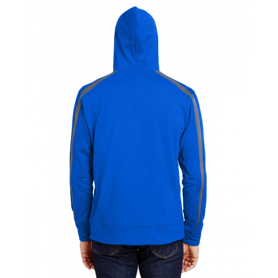 A4 - Men's Spartan Tech-Fleece Color Block Hooded Sweatshirt