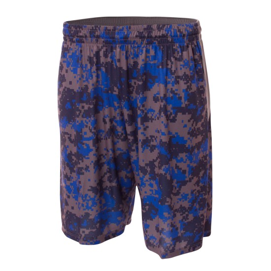 A4 - Adult 10" Inseam Printed Camo Performance Shorts