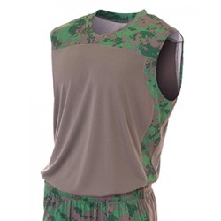 A4 - Youth Camo Performance Muscle Shirt