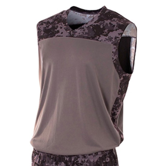 A4 - Youth Camo Performance Muscle Shirt