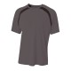 A4 - Boy's Spartan Short Sleeve Color Block Crew Neck T-Shirt