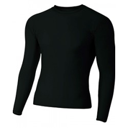 A4 - Youth Long Sleeve Compression Crewneck T-Shirt