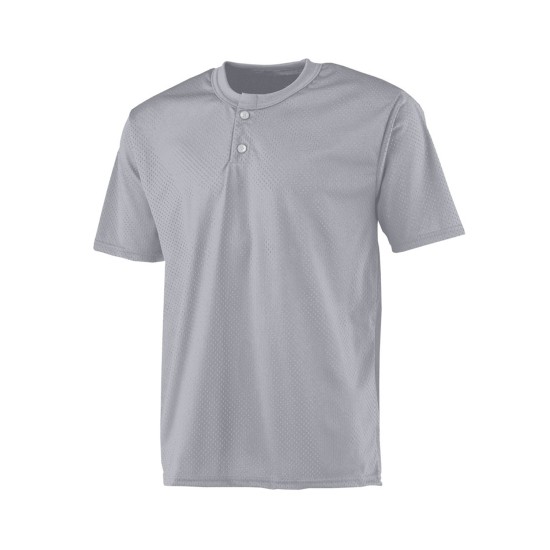 A4 - Youth 2-Button Mesh Henley Jersey