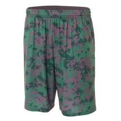 A4 - Youth 8" Inseam Printed Camo Performance Shorts