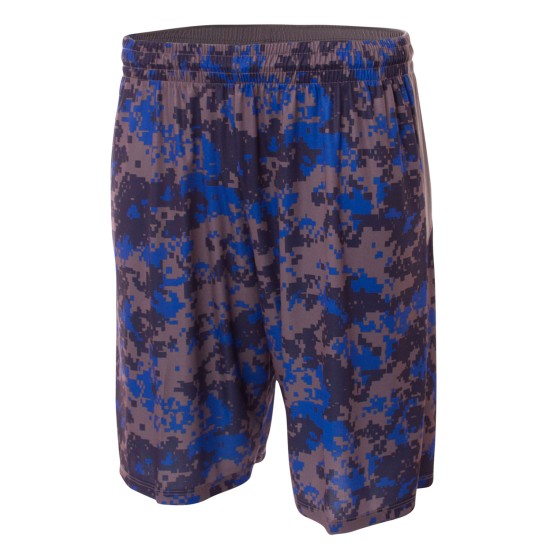 A4 - Youth 8" Inseam Printed Camo Performance Shorts