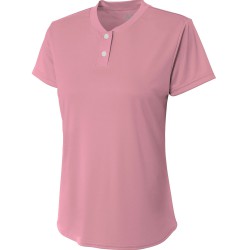 A4 - Girl's Tek 2-Button Henley Shirt