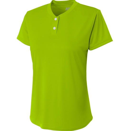 A4 - Girl's Tek 2-Button Henley Shirt