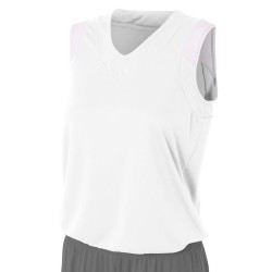 A4 - Ladies' Moisture Management V Neck Muscle Shirt