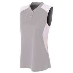 A4 - Ladies' Sleeveless 2 Button Henley