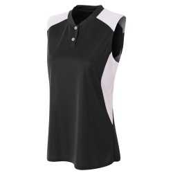 A4 - Ladies' Sleeveless 2 Button Henley