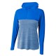 A4 - Ladies' Slate Quarter-Zip Hooded Sweatshirt
