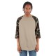 Adult 6 oz., 3/4-Sleeve Camo Raglan T-Shirt
