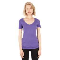 Ladies' 4.6 oz. Tri-Blend Deep V-Neck T-Shirt