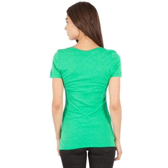 Ladies' 4.6 oz. Tri-Blend Deep V-Neck T-Shirt