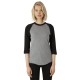 Unisex 4.6 oz. Tri-Blend 3/4-Sleeve Raglan T-Shirt