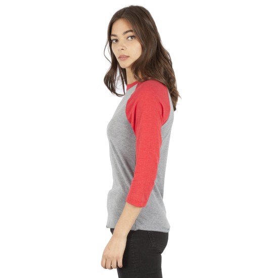 Unisex 4.6 oz. Tri-Blend 3/4-Sleeve Raglan T-Shirt