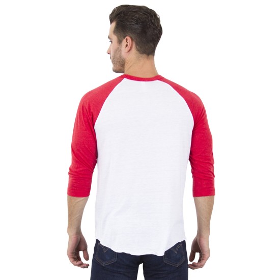 Unisex 4.6 oz. Tri-Blend 3/4-Sleeve Raglan T-Shirt