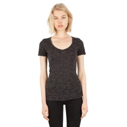 Ladies' 4.3 oz. Caviar Deep V-Neck T-Shirt