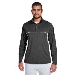 Men's Excel Mélange Interlock Performance Quarter-Zip Top