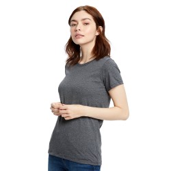 Ladies' 5.8 oz. Short-Sleeve Recover Yarn Crewneck