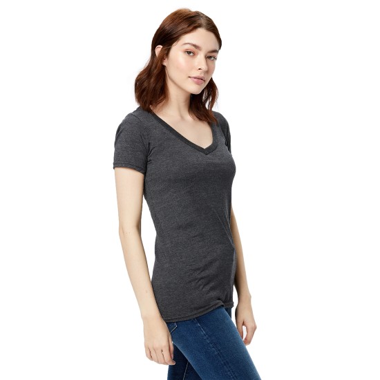 Ladies' Made in USA Short-Sleeve V-Neck T-Shirt