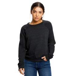 Ladies' Raglan Pullover Long Sleeve Crewneck Sweatshirt