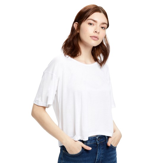 Ladies' 4.2 oz. Boxy Open Neck Top