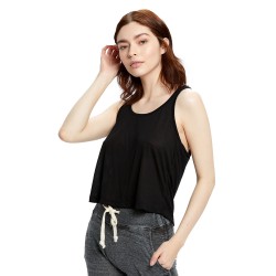 Ladies' Sheer Cropped Racer Tank