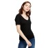 Ladies' Short-Sleeve Deep Scoop Neck Blouse