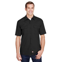 Men's FLEX Relaxed Fit Short-Sleeve Twill Work Shirt