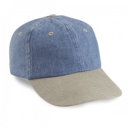 6 Pnl Denim/Washed Visor