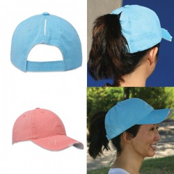 Ponytail Cap - Distressed Washed Cotton