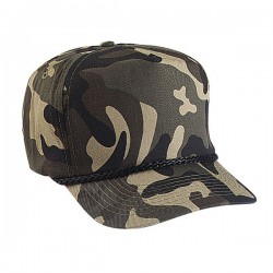 5 Pnl Camo Golf Cap w/Braid