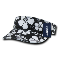 Floral Polo Visor, Black