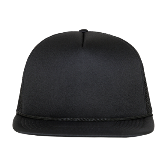 Solid Color Flat Bill Foam Trucker