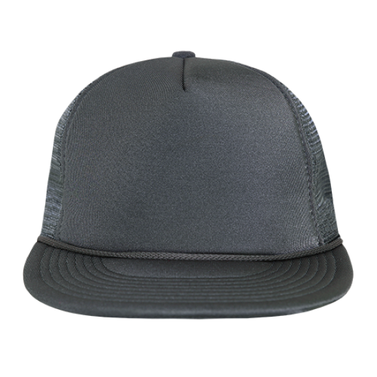 Solid Color Flat Bill Foam Trucker