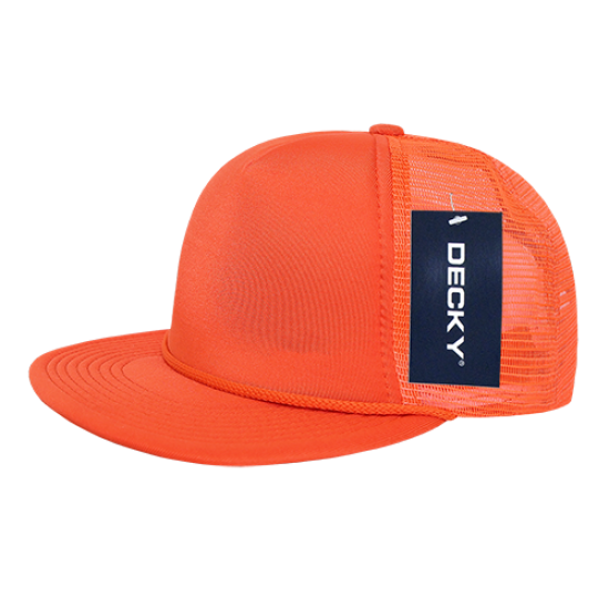 Solid Color Flat Bill Foam Trucker