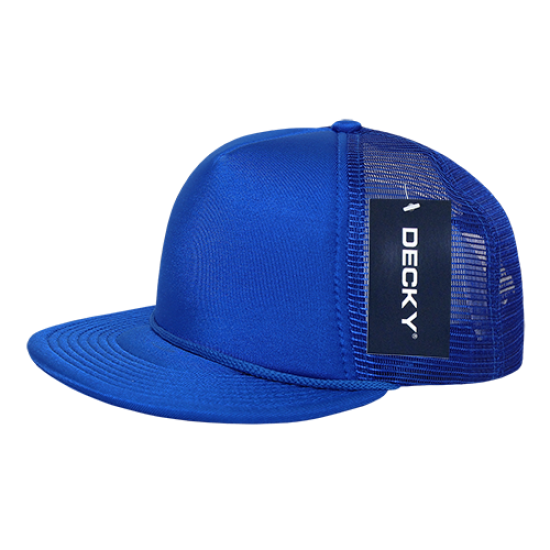 Solid Color Flat Bill Foam Trucker