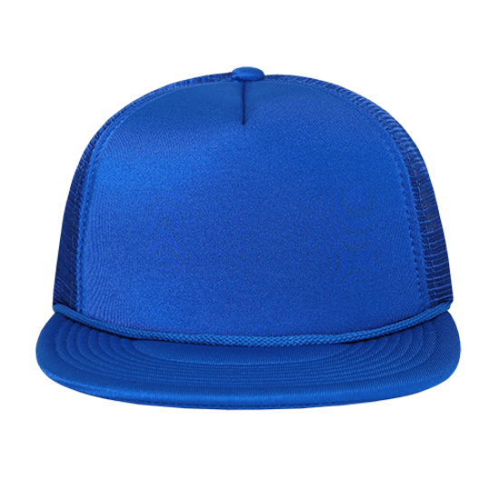 Solid Color Flat Bill Foam Trucker