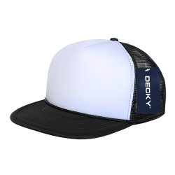 Two Tone Flat Bill Foam Trucker